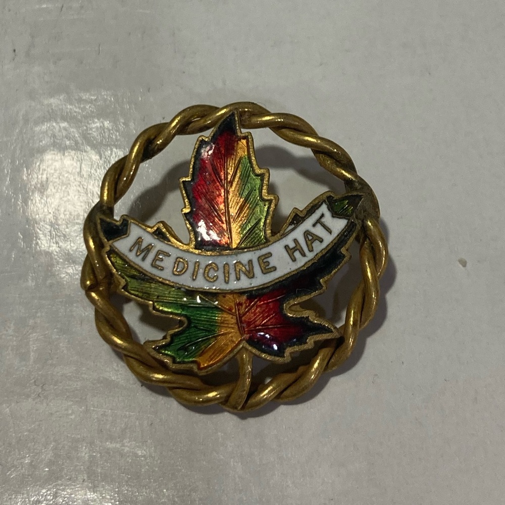 Vintage pin from Medicine Hat Alberta